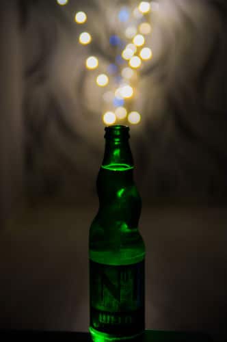 Cerveja boa com luzes