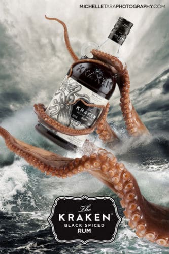 Garrafa do Rum Kraken