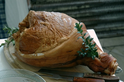 Churrasco de pernil de porco no vinho