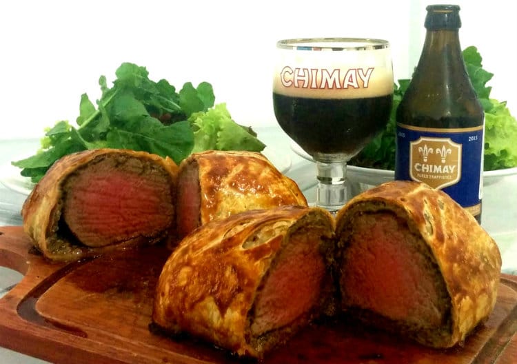 Bife Wellington com Chimay Blue do MasterChef