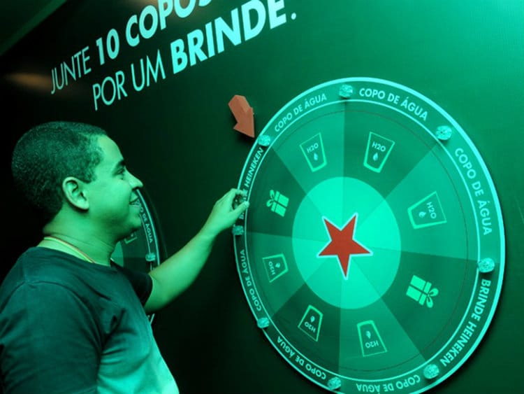 roleta Rock & Recycle da Heineken no Rock in Rio