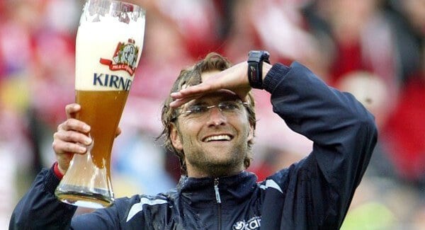 Jürgen Klopp com cerveja