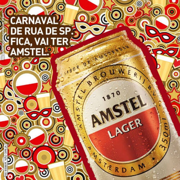 A Amstel irá patrocinar o Carnaval de São Paulo