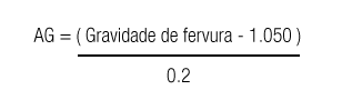 fórmula de ajuste da gravidade