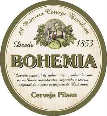 Rótulo da Bohemia, uma das 4 cervejas mais valiosas do Brasil