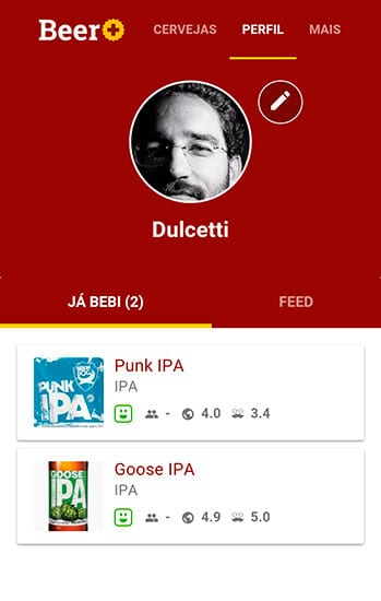 print do perfil no Beer Plus