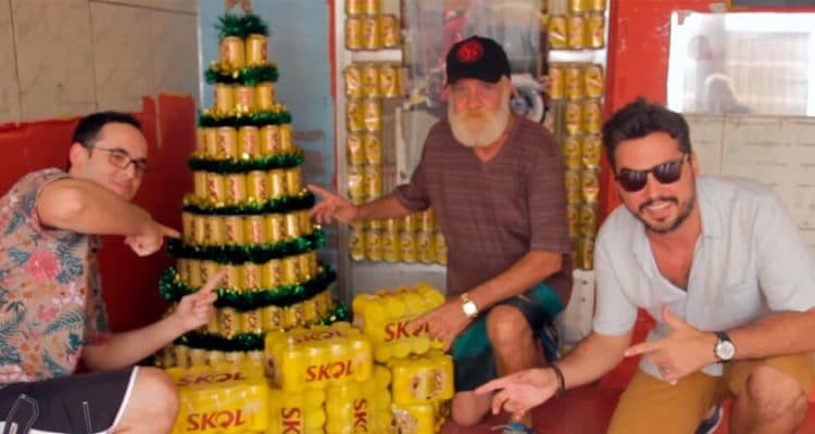 Thumb do artigo Skol presenteia fã com Arvore de Natal de latinhas