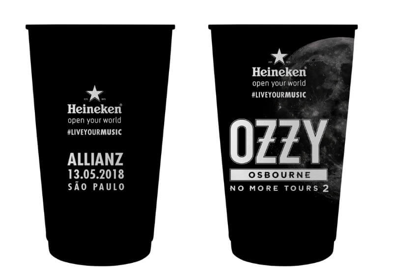 Copos Heineken Ozzy Osbourne