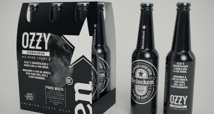 Thumb do artigo Homenageando Ozzy Osbourne, Heineken mudou de cor