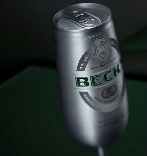 becks latinha de taça de alumínio que nem champagne