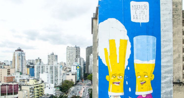 Thumb do artigo Grafite em São Paulo alerta sobre consumo inteligente de bebidas alcoólicas