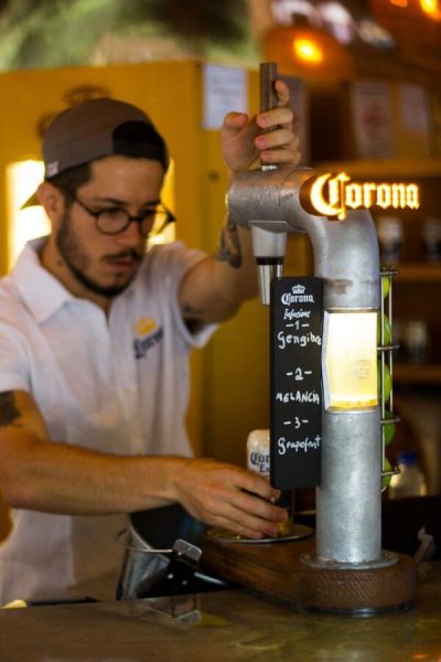 Chopp da Corona, no bar Vista Corona