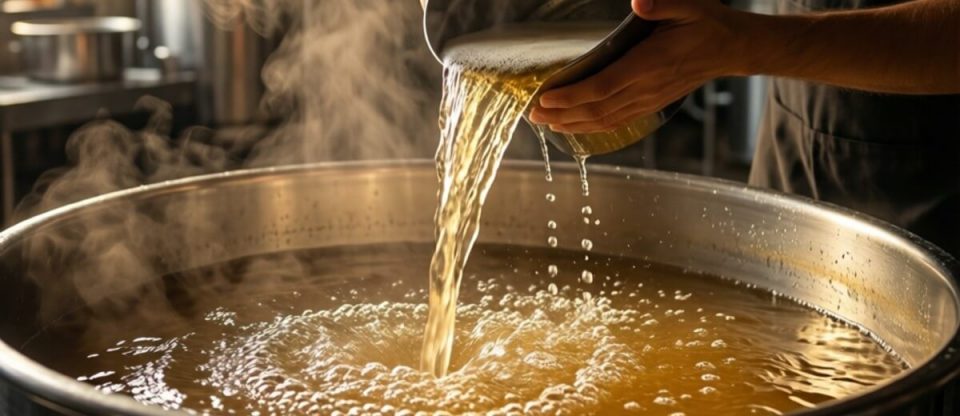 capa água na produção de cerveja